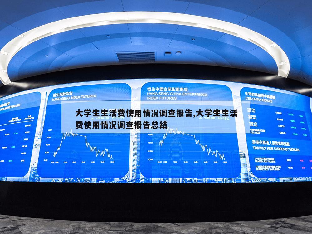 大学生生活费使用情况调查报告,大学生生活费使用情况调查报告总结