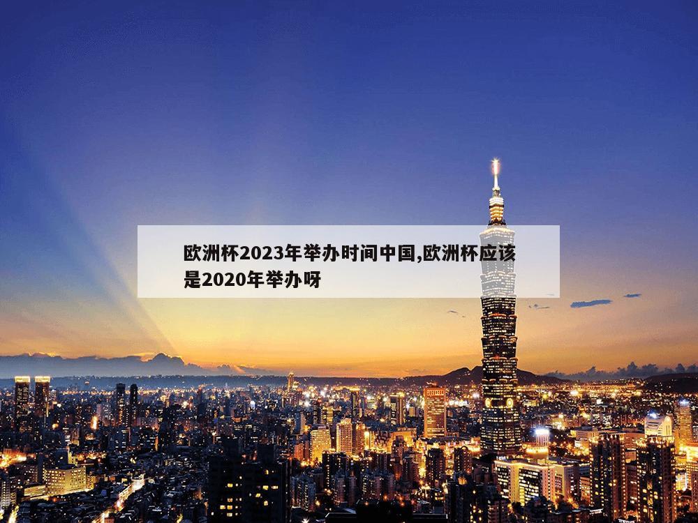 欧洲杯2023年举办时间中国,欧洲杯应该是2020年举办呀